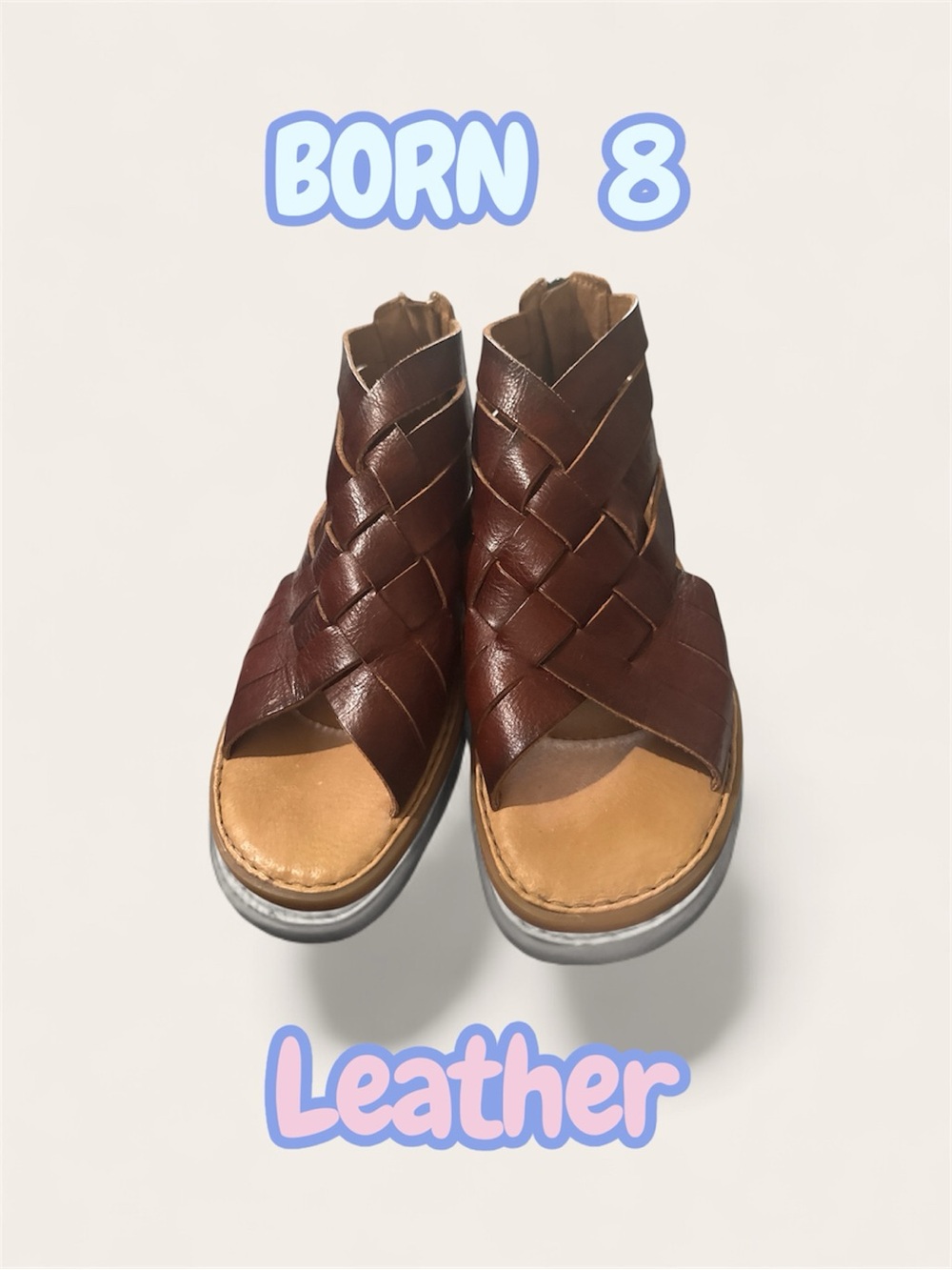 Born Brown Leather Strappy Sandals